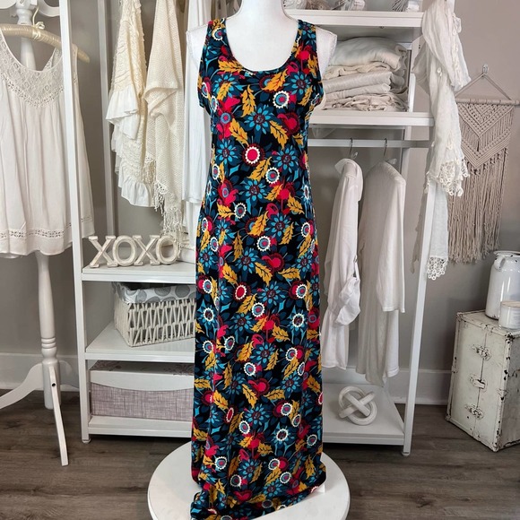 LuLaRoe Dresses & Skirts - Lularoe Women's size Medium. Floral bold botanical Tank Tee Dress #1030